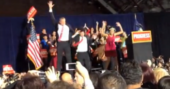 Bill de Blasio smackdown video still