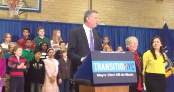 De Blasio at MS 51 via Brad Lander on Twitter