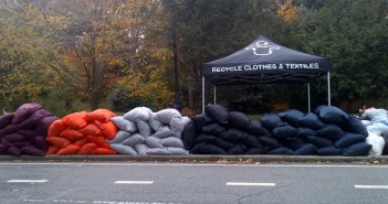 Textile recycling at Grand Army Plaza Greenmarket by Wearable Collections on FB