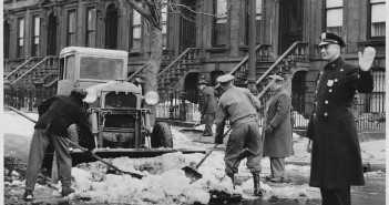 Men Clearing Snow via Brooklyn Public Library