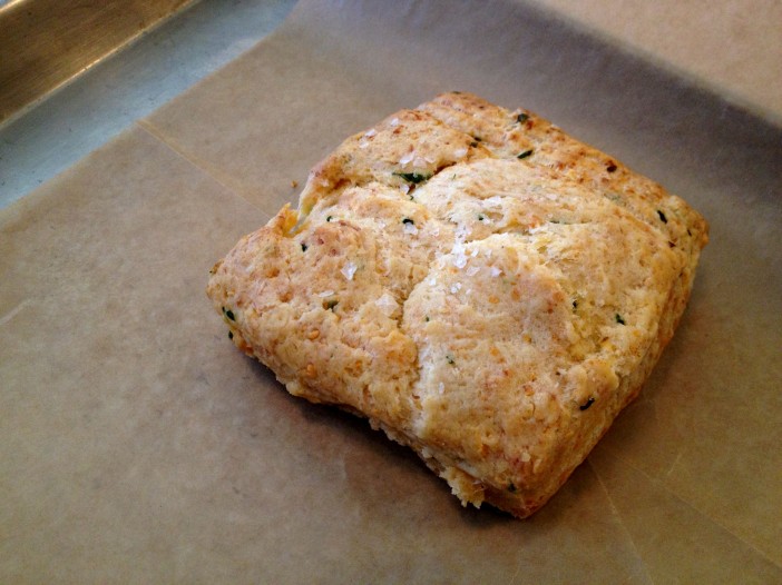 Du Jour Bakery cheddar chive biscuit