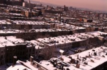 Snowy rooftops by Dennis Gronim