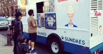 Mister Softee Ice Cream Truck in Spring