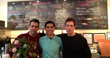 Jerry, Christopher, Richard at Uncle Arthur's Cafe